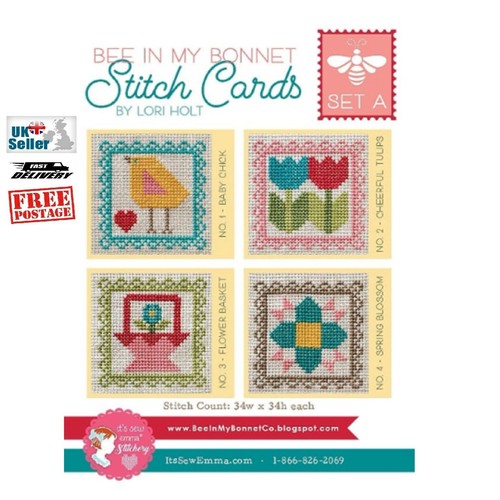 Bee bonnet stitch cards - bee,