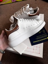Alexander McQueen Trainers, White and rose gold, Size 34( fits Size UK 1.5-2)
