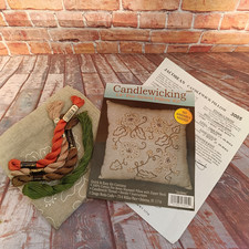 Candlewicking Jacobean Floral Pre-Sewn 14" Pillow Kit Design Works Crafts #3005