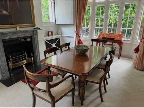 Mohogany extended dining room