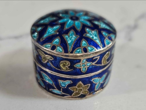 Vintage sterling silver enamel - vintage,