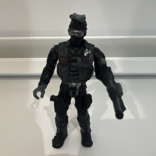 Black military soldier action - black,