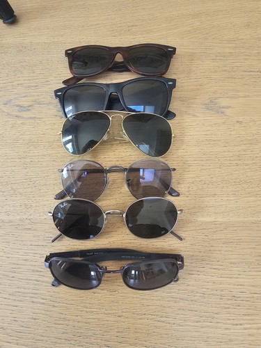Rayban and police sunglasses - and,