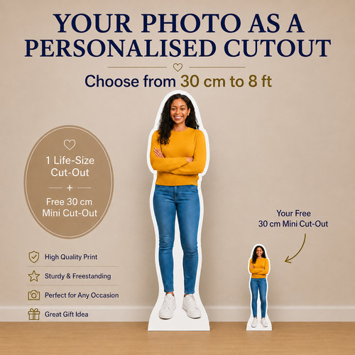 Personalised cardboard cutout - cardboard,
