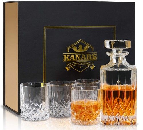 Whisky decanter and glasses - whisky,
