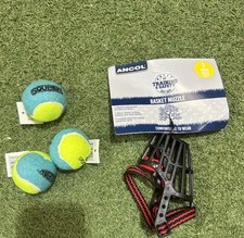 Ancol Training & Safety Basket Muzzle, Red/Black Size 1  14cm & Balls