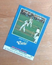 1979 Somerset v Derbyshire cricket programme John Player League, 2 September