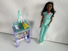 Barbie Nurse Play Set with Child Toys Food Blanket  Stethoscope And Clipboard