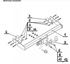 Flange Neck Tow Bar For TOYOTA RAV-4 I (1994-2000) T-185