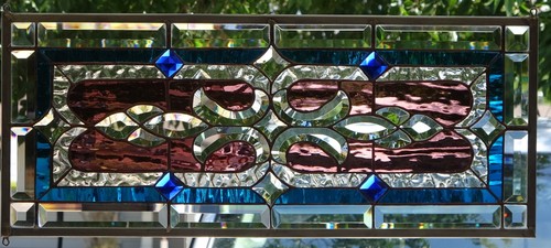 Stained glass transom window - transom,