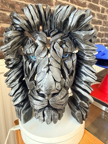 Lion head sculpture