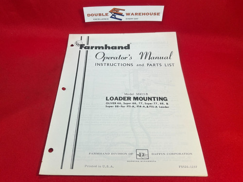 Farmhand manual m403 b - op.,