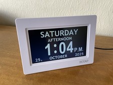 YCOO 7-Inch Dementia / Alzheimers Digital Clock With Day-Date Calendar Alarm