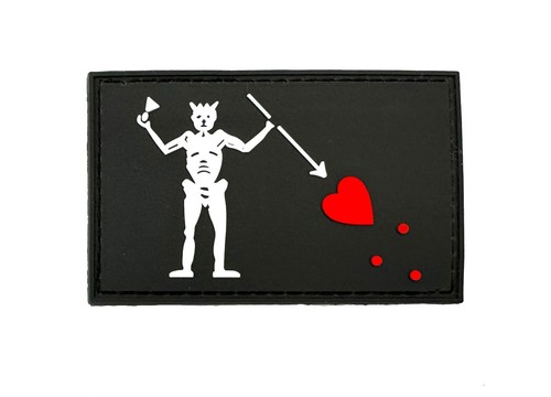 Blackbeard pirate flag rubber - blackbeard,