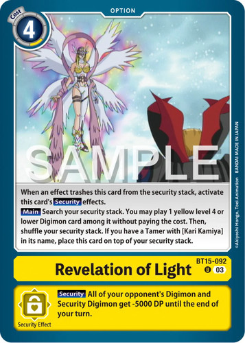 Revelation light bt15 092 - of,