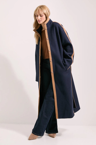 Wallis navy coat womens - coat,