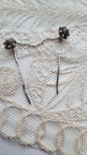 Victorian silver metal double - metal,