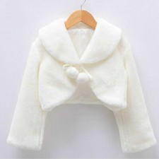 Kids Girls White Faux Fur