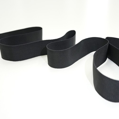 Black petersham ribbon - black, tape
