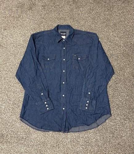 Wrangler shirt xxl navy blue - shirt,