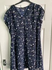 Womens Allegra K Navy Floral