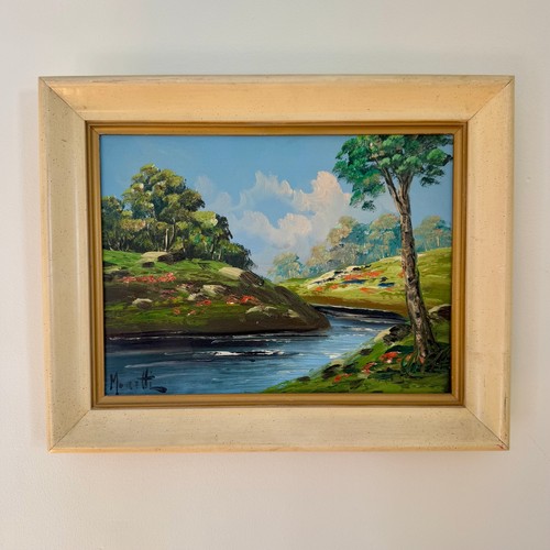 Vintage framed italian - framed, oil