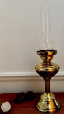 Vintage Brass Oil Lamp Shaped