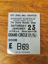 The Stevie Wonder Show Original 1971 Concert Ticket Stub Sheffield 