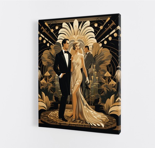 Art deco 1920 couple - art,