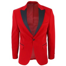 Mens Red Velvet Tuxedo Suit