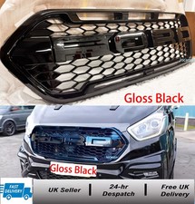 Mesh Grill For Ford Transit Custom Grill 2018-2023 Gloss Bumper Grille w/Letter