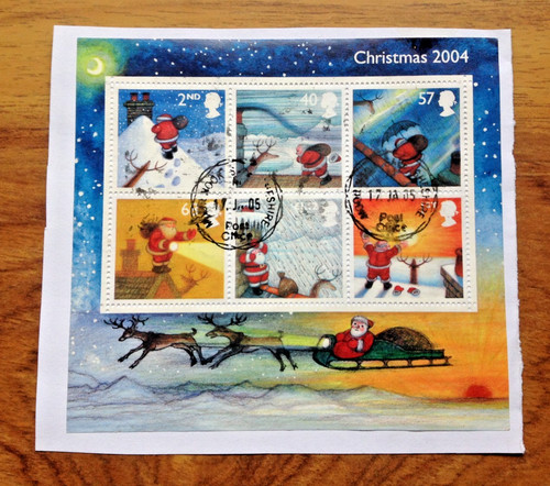 2004 christmas stamps used - stamps,