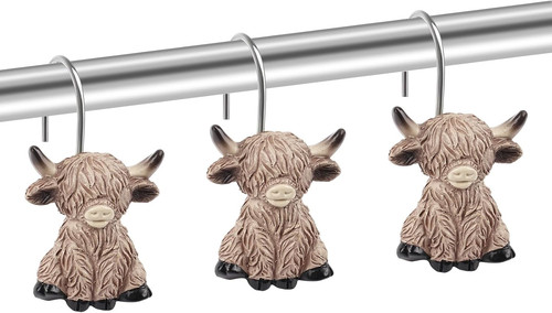 Highland cow shower curtain - cow,