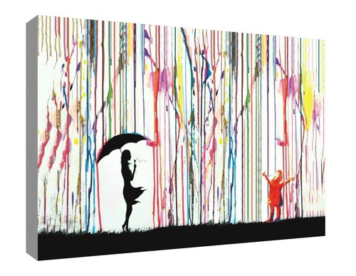 Banksy women rain canvas - banksy, wall