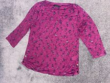 Ladies M&S  Per Una Size 14 Tunic 3/4 Sleeve Top April Showers Umbrella pattern