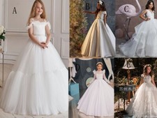Party Wedding Flower Girls Dresses Holy Communion Prom Princess Pageant Formal