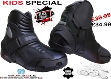 KIDS BLACK LEATHER MOTORBIKE /