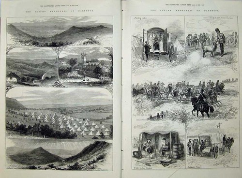 Old antique print 1873 - print,