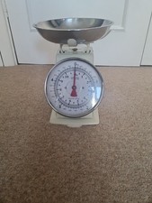 Vintage Hanson Kitchen Scales Cream Retro 5kg Weighing Scales Bowl VGC Working