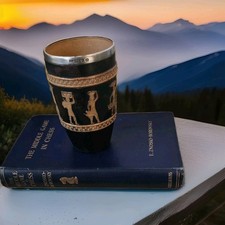 Rare Antique Doulton Lambeth Egyptian Sque Beaker, 1890s