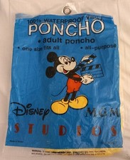 Walt Disney World MGM Studios Rain Poncho Hood Waterproof Unisex Adult Size
