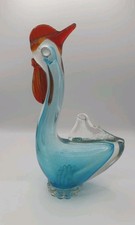Chicken Figurine Unique Coloured Glass Ornament