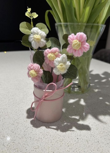 Handmade crochet pink white - crochet, &