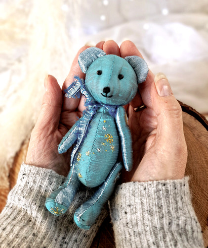Tiny teddy memory bear - bear, sewing