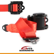 Red 3 Point Seat Belts 3.5m Adjustable FOR VW T2 T3 T4 T5 BRAND NEW UK