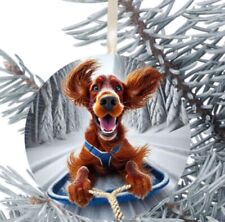 Red Setter Dog Hanging Bauble Gift Decoration Birthday Christmas 