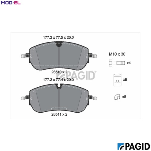 Brake pad set disc - brake,
