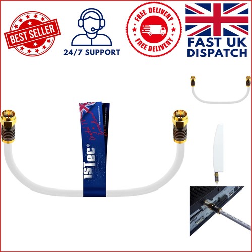 30cm white coaxial cable - white,