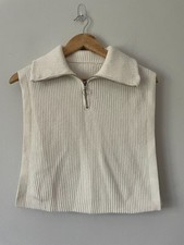 Primark White 1/4 Zip Chunky
