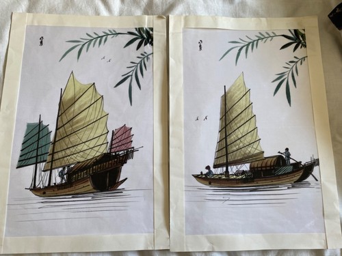 Chinese paintings on silk - ,
